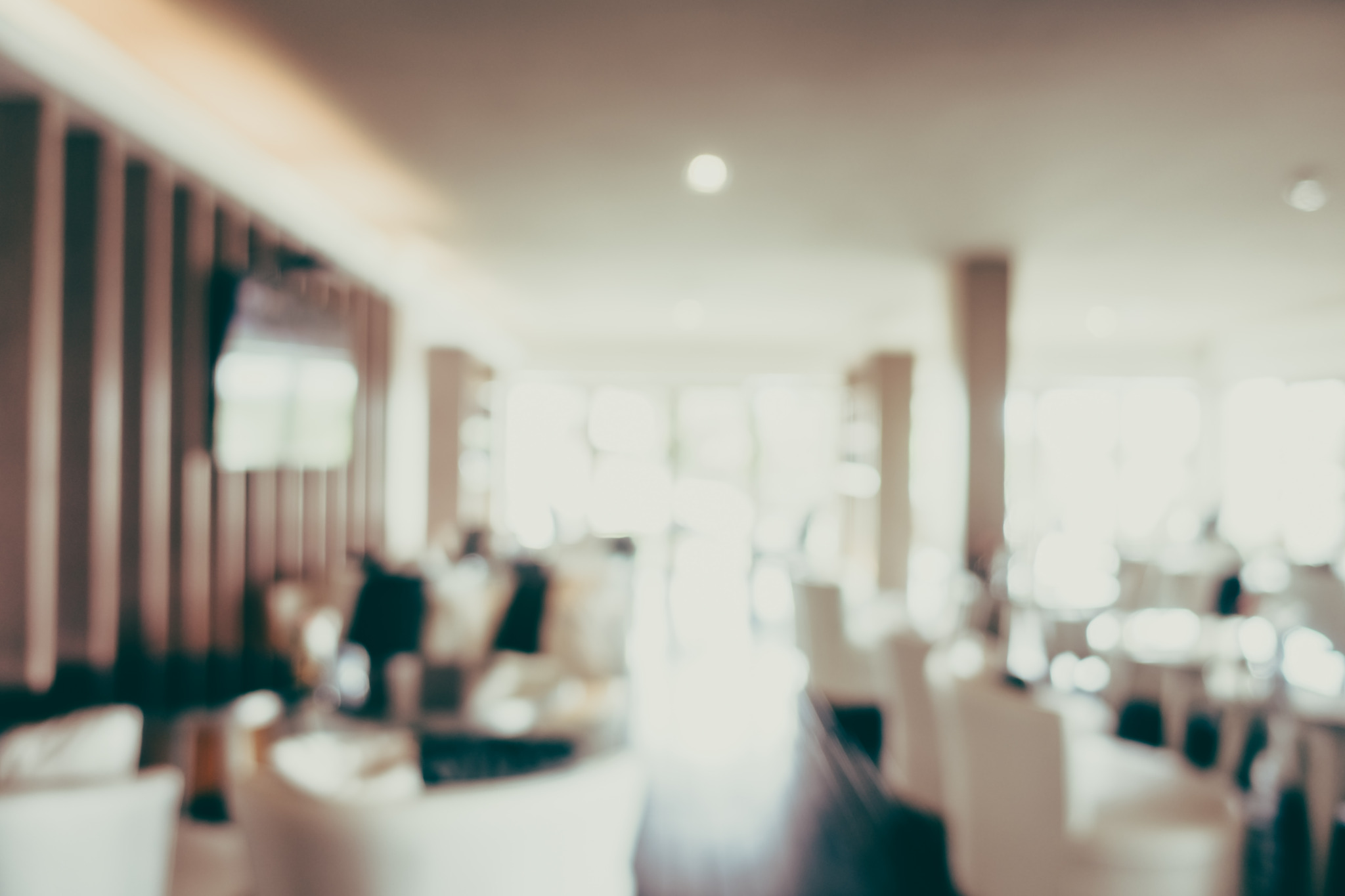 Abstract blur restaurant and coffee shop cafe interior for background - Vintage Filter